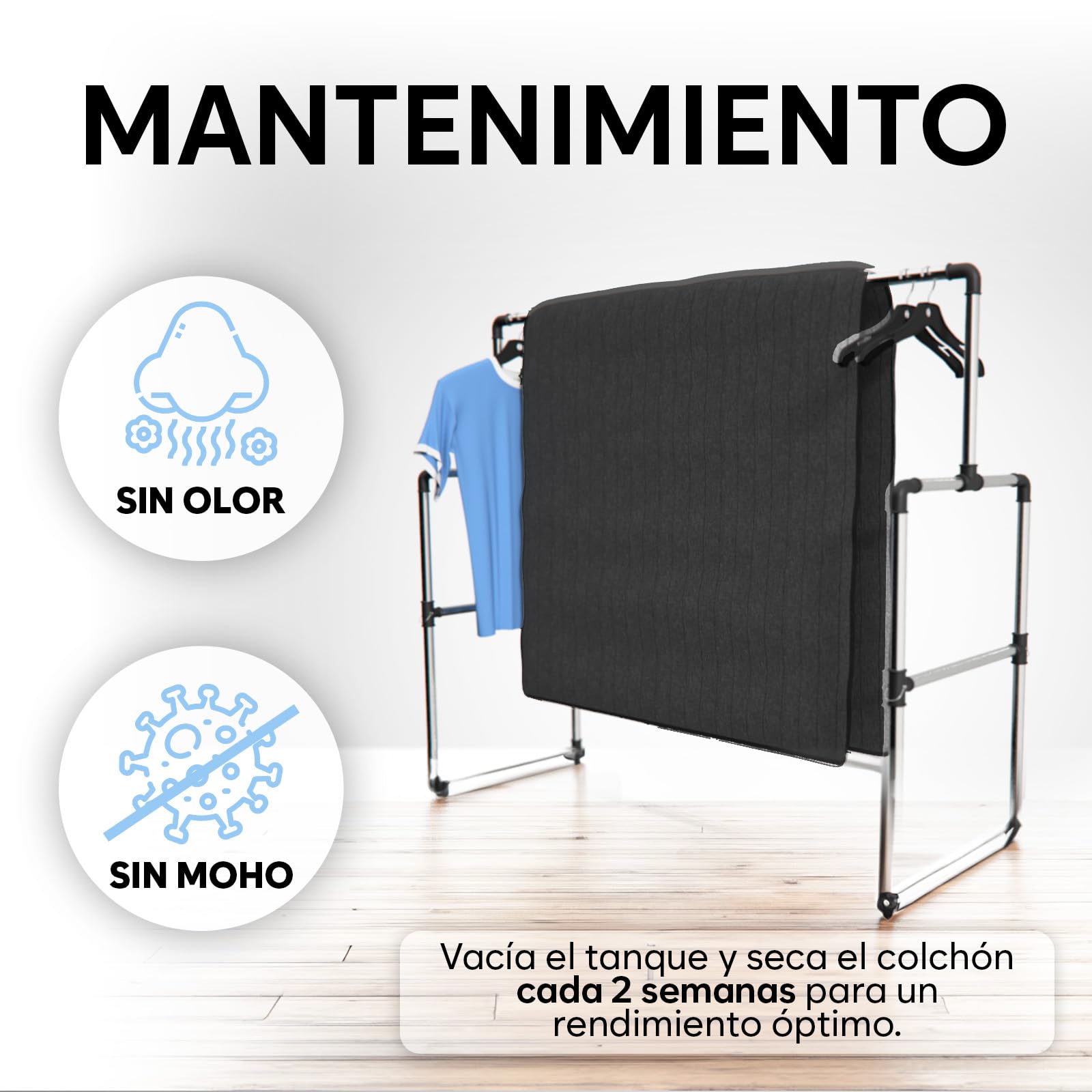Adamson B10 Bed Cooling System - Twin 190x100cm - Algodón Colchón Refrescante para Sudores Nocturnos - Enfriador de Cama con Agua Ideal - 5 Años de Protección - Negro Medianoche