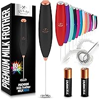 Vista 183 de Zulay Kitchen - Batidor eléctrico de mano para café, lattes, capuchinos, matcha y chocolate caliente, mezclador portátil para bebidas, accesorio