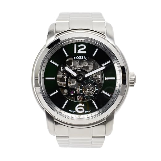 Fossil Reloj Heritage para Hombre, Movimiento automático con Correa de Acero o Piel