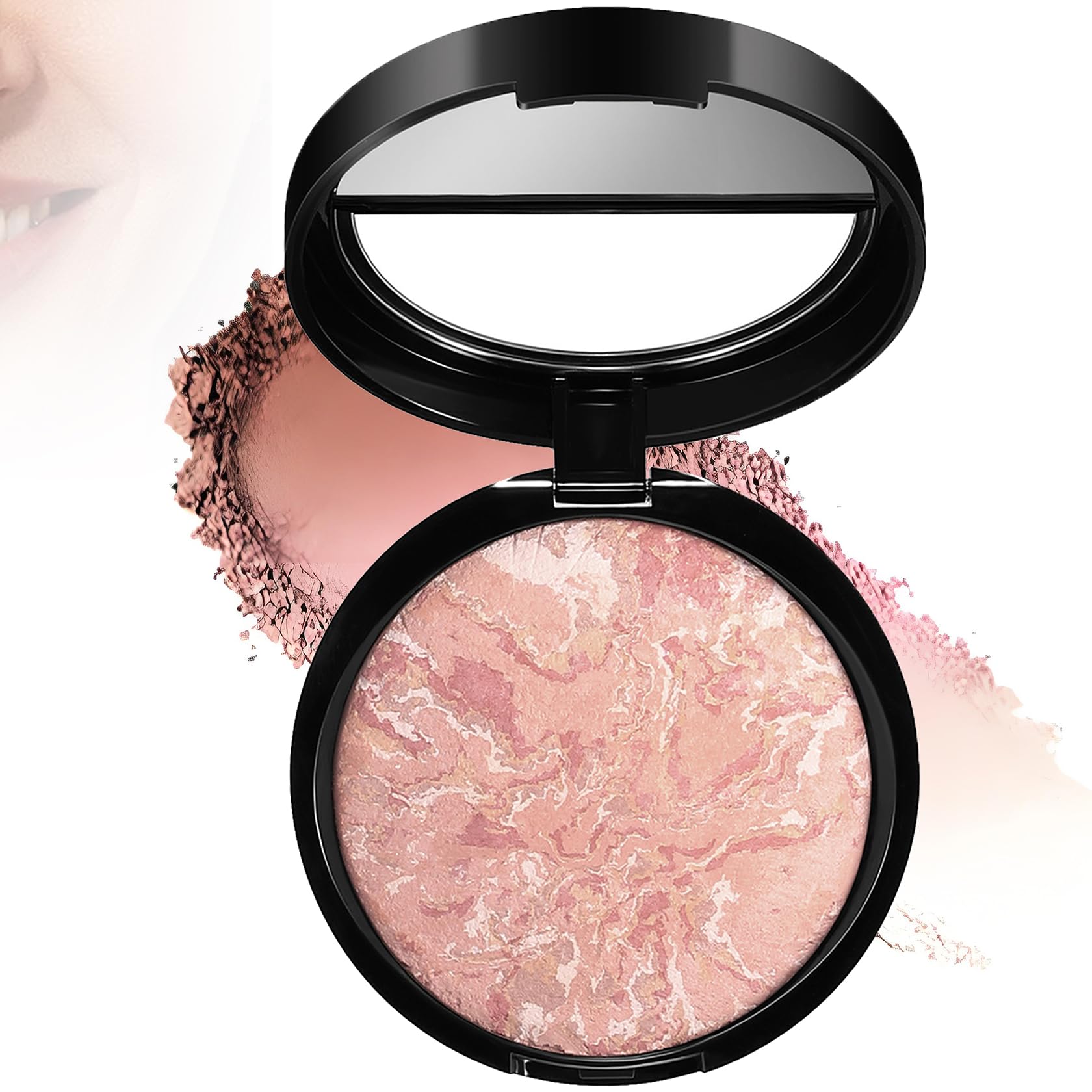 24H Wear Long-lasting, Full Coverage Foundation with Shimmer Brick Pressed Bronzer, Transfer & Sweat Resistant