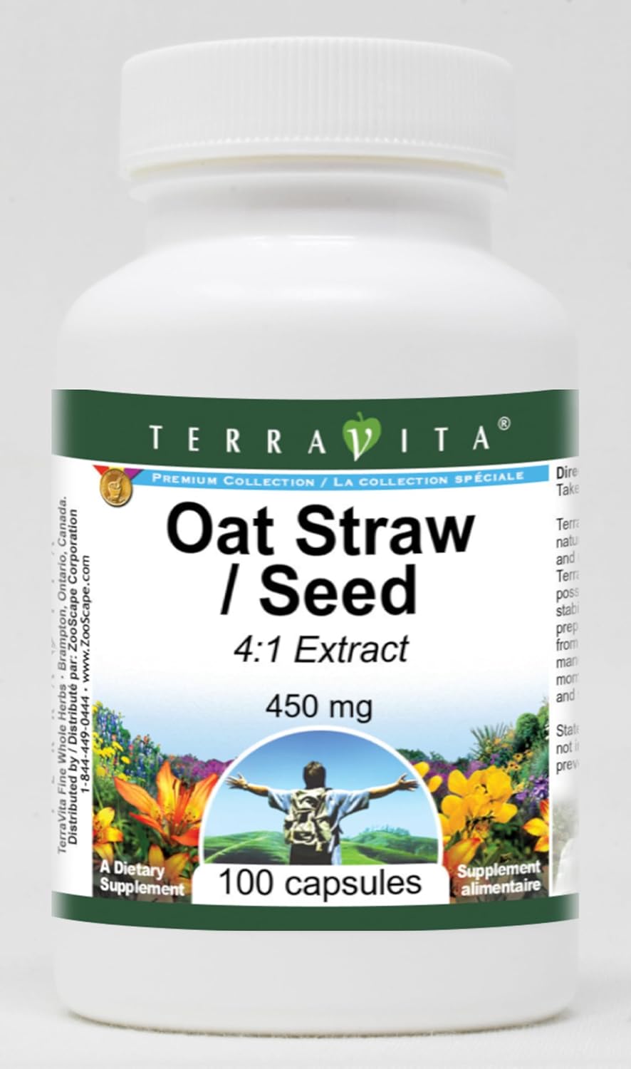 Oat Straw/Seed 4:1-450 mg (100 Capsules, ZIN: 520977) - 3 Pack