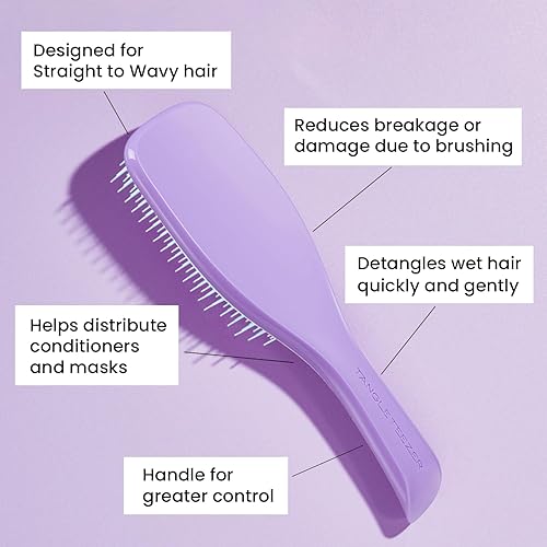 Miniatura 3 de Tangle Teezer The Fine and Frgile Ultimate - Cepillo desenredante para cabello seco y húmedo para cabello teñido fino, frágil y delicado, lilamenta