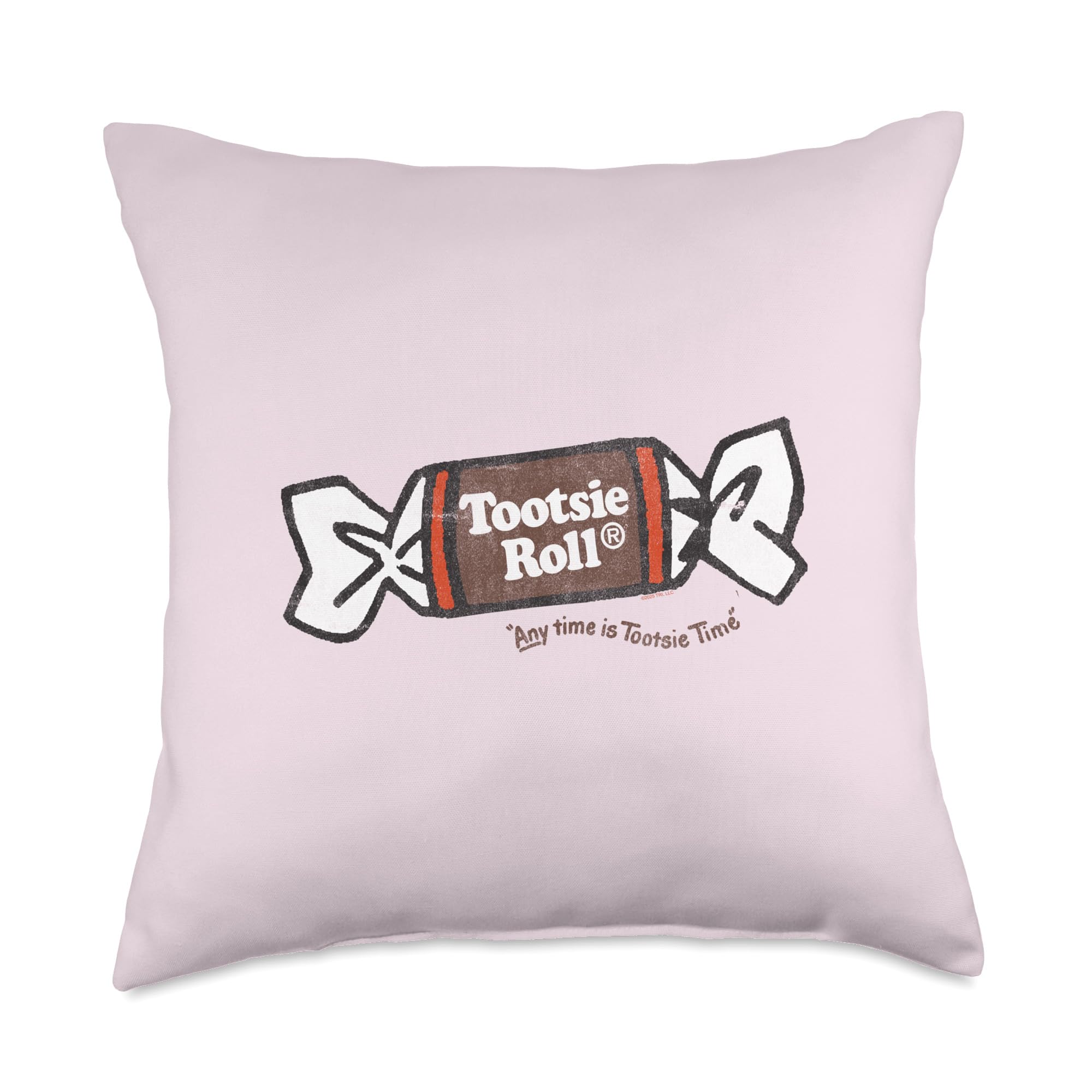 Tootsie Roll Retro Sketched Wrapper Candy Throw Pillow
