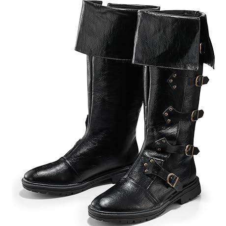 Swashbuckling Leather Pirate Boots: Embark on Epic Adventures