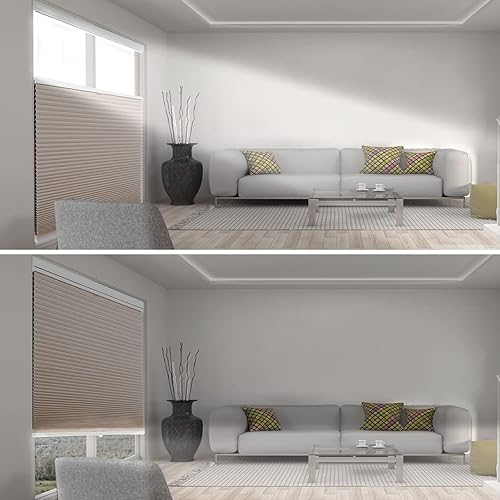 Miniatura 5 de MYshade CEL34BG72E - Persianas celulares opacas y sin cordones, persianas para ventanas, persianas y persianas fáciles de instalar, 34 pulgadas de