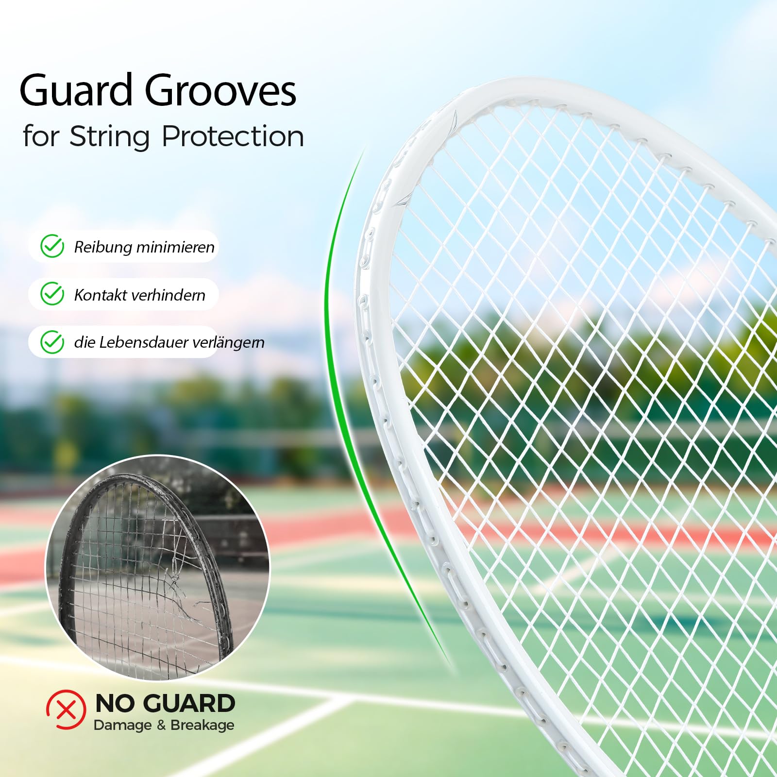 OGEENIER 3U Badminton Set Federball Set Badmintonschläger Profi mit Tasche | Federball Set: 2 Badmintonschläger, 2 Federbälle, 2 Griffbänder + Tasche. Ideal für Freizeit & Turnier.