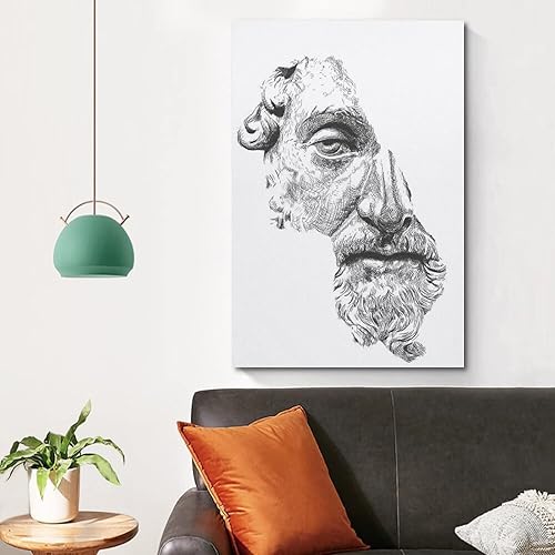 Miniatura 4 de NJYXART Póster artístico de Marco Aurelio, póster del emperador de Roma, pintura decorativa, lienzo, pósteres de pared e impresión artística moderna