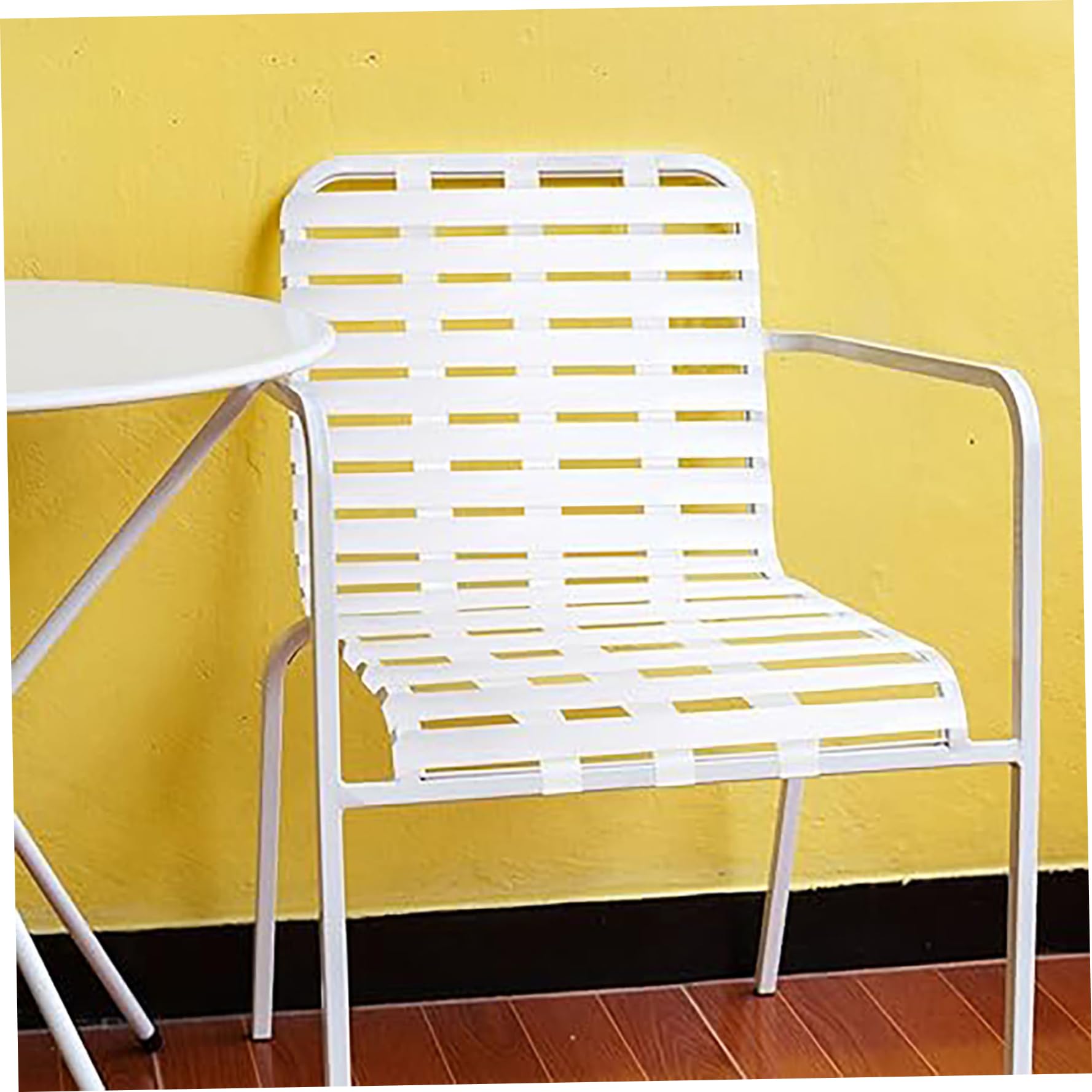 Kit Riparazione Sedie Da Giardino Landical - Cinghie In Vinile Bianco 5,1 Cm X 3 M + 20 Rivetti Per Mobili Esterni - 2