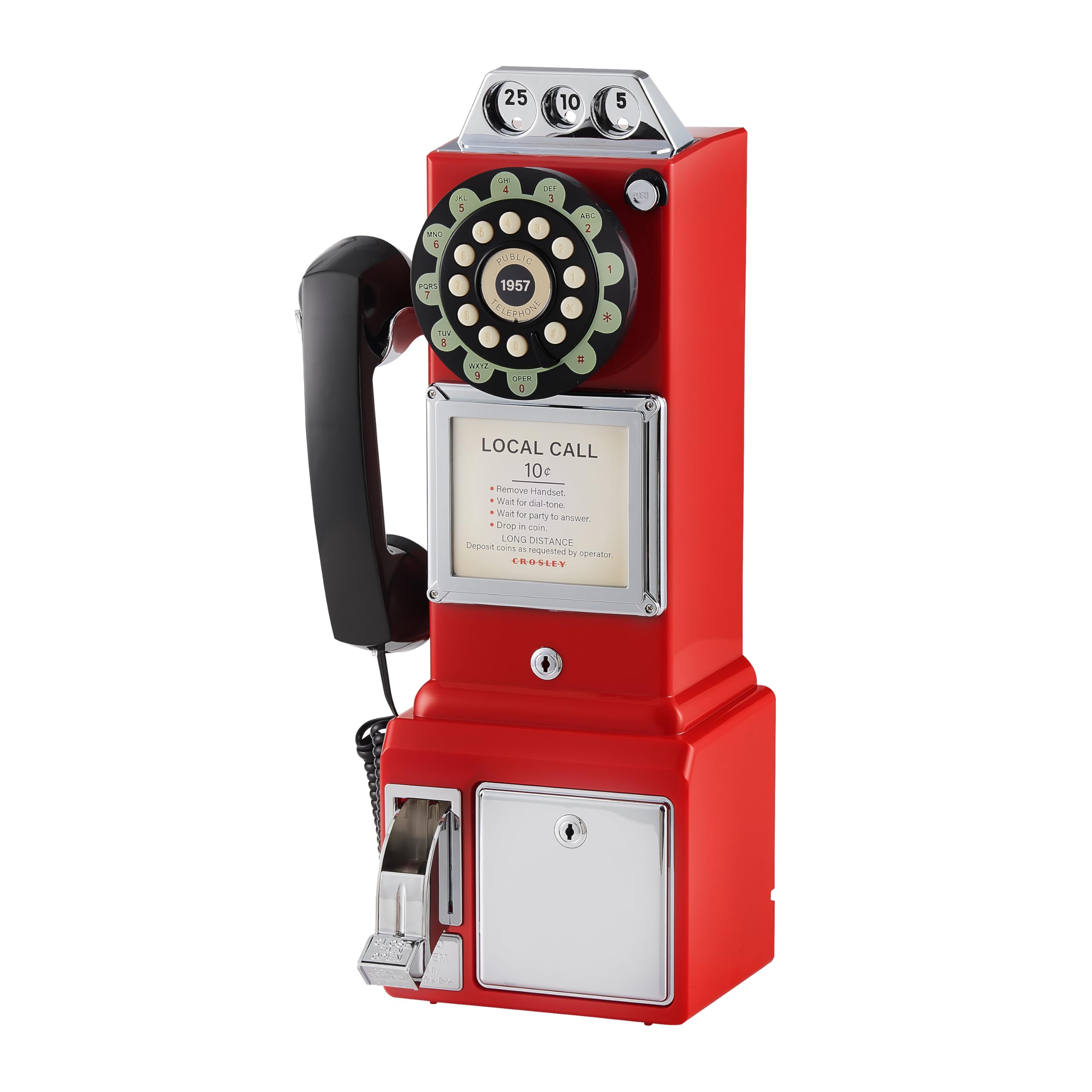 Amazon | Crosley CR56-RE 1950's Payphone with Push Button