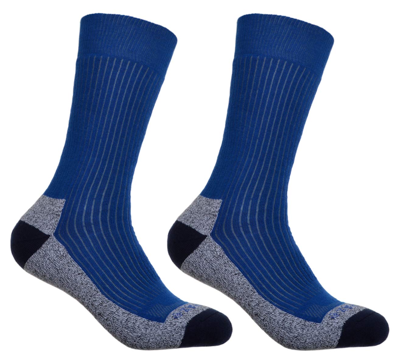 Wb Socks Men's Blue 2 Pairs Of Cotton Coolmax Walking Socks