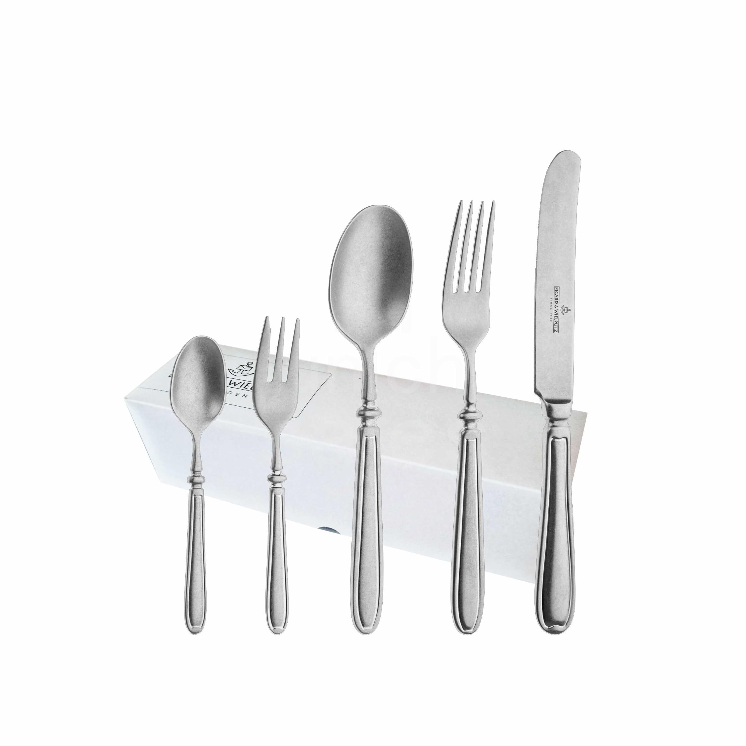Picard & Wielpütz - Besteckset 60teilig - Serie Landhaus vintage matt - Edelstahl - mattiert - spülmaschinenfest