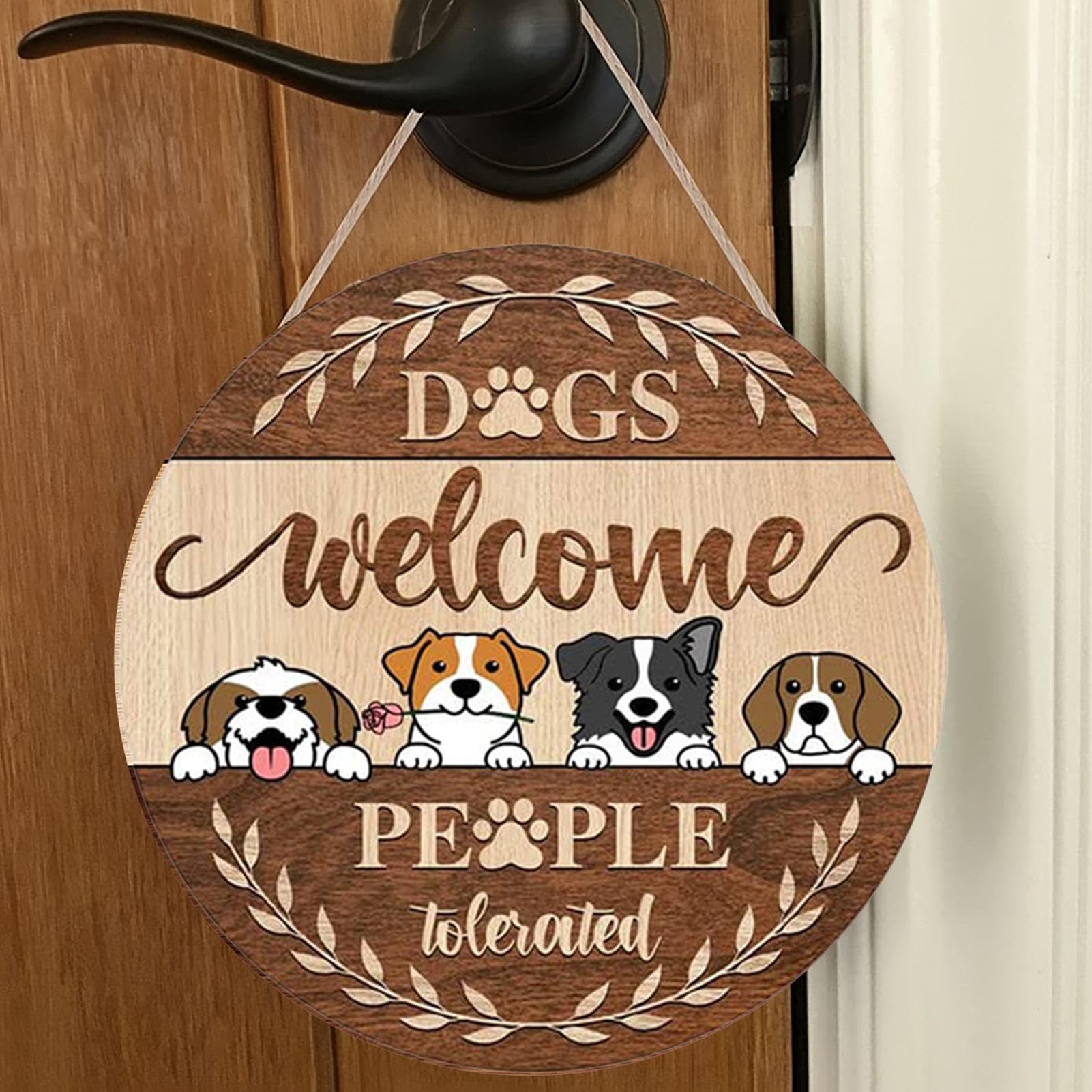 Targa Decorativa In Legno Con Pastore Tedesco - Cartello Da Parete 30x15 Cm, Rustico, Regalo Pet Lover
