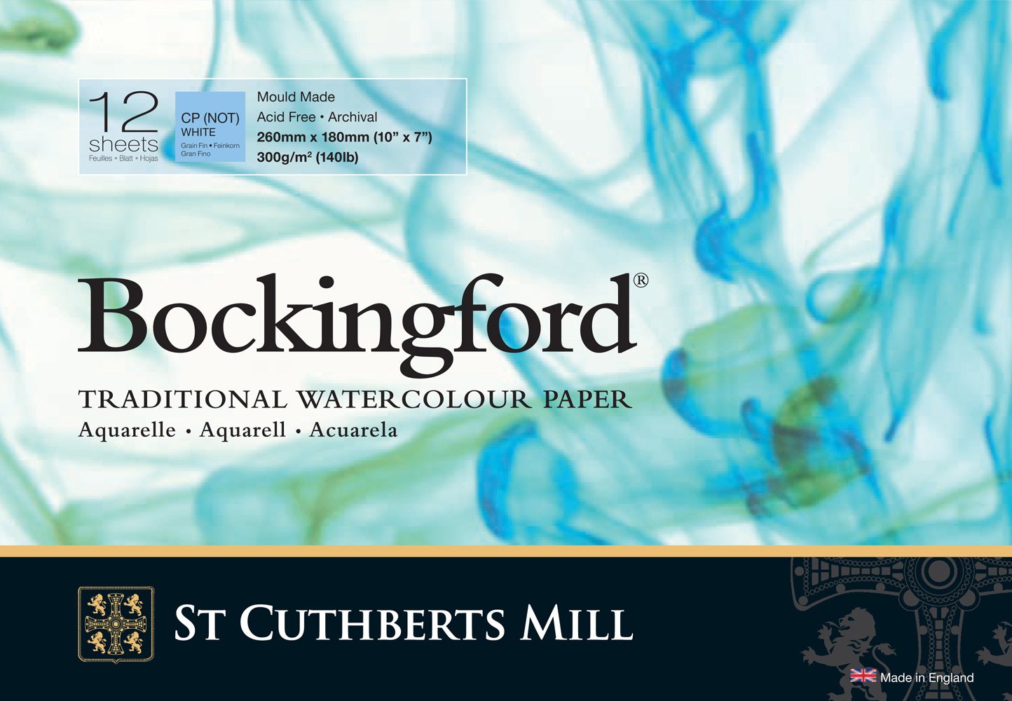 Bockingford Multi-Coloured 300Gsm Glued Top Block (260 X 180Mm)