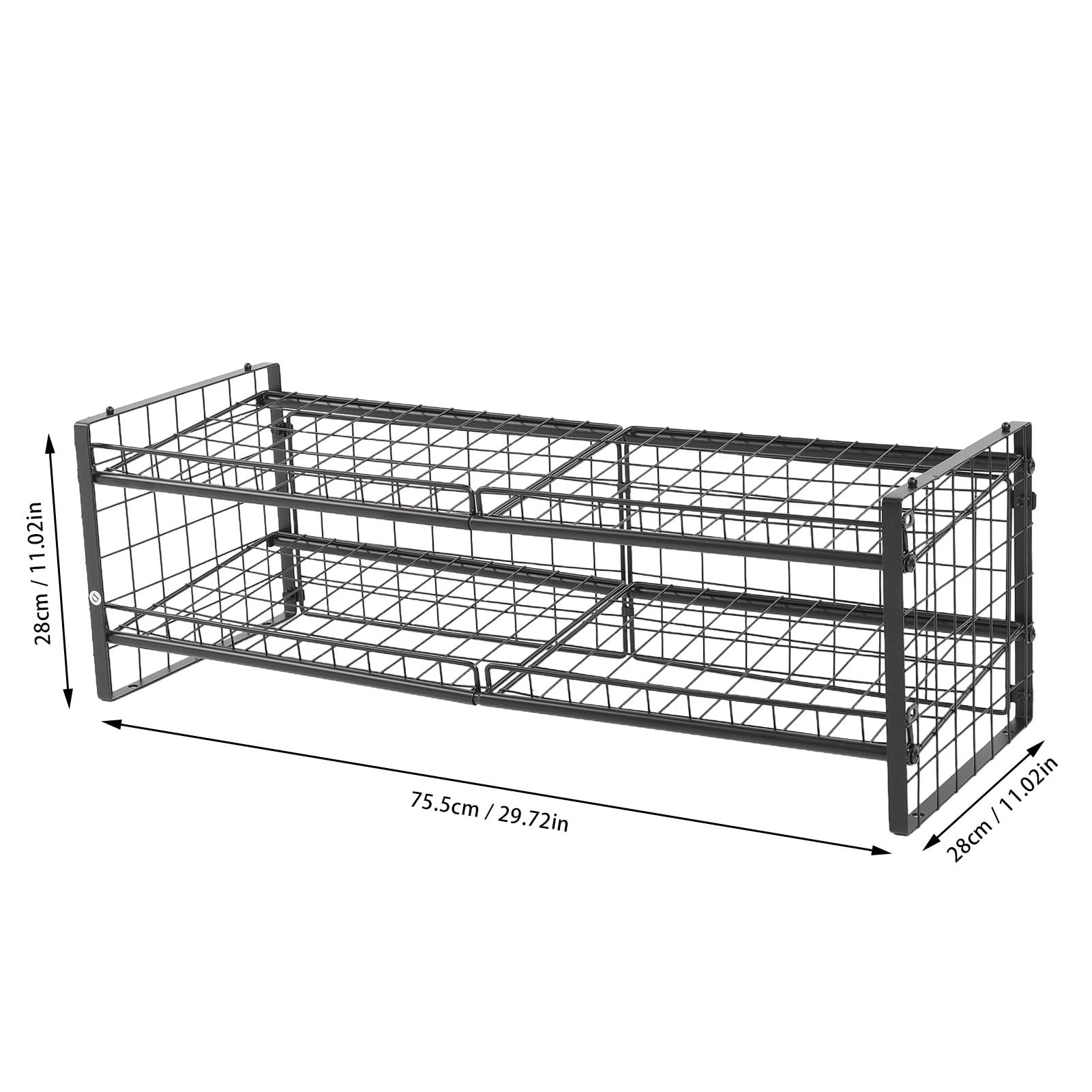 Organizador de Latas Apilable de 2 Niveles, Estante de Almacenamiento de Latas Ajustable de Acero Al Carbono con Capacidad para 64, con Diseño de Doble Capa, para Al