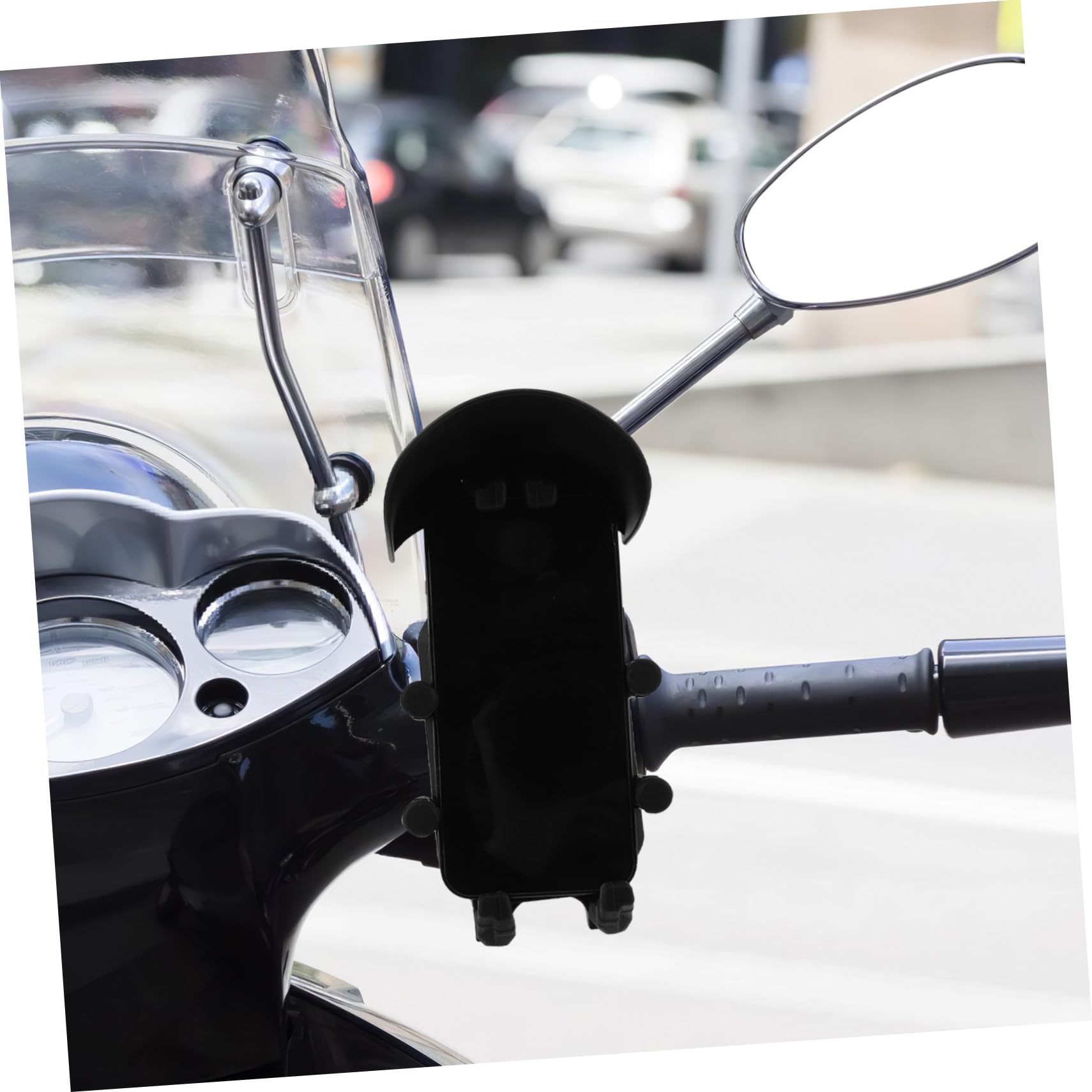 Mikinona Monte del Teléfono para La Motocicleta Soporte De Teléfono para Moto para Manillar De Bicicleta De Motocicleta Black