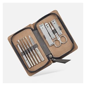 Manicure Set Nail Clippers Adult Nail Care Tools Manicure Set 10 in 1 Stainless Steel Professional Grooming Kit