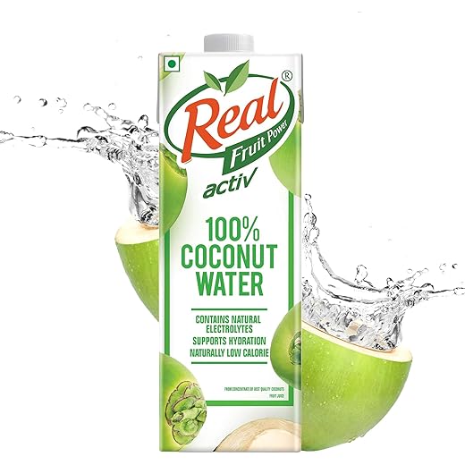 DABUR Real Activ Coconut Water Tetrapack 1L Hydrating Coconu