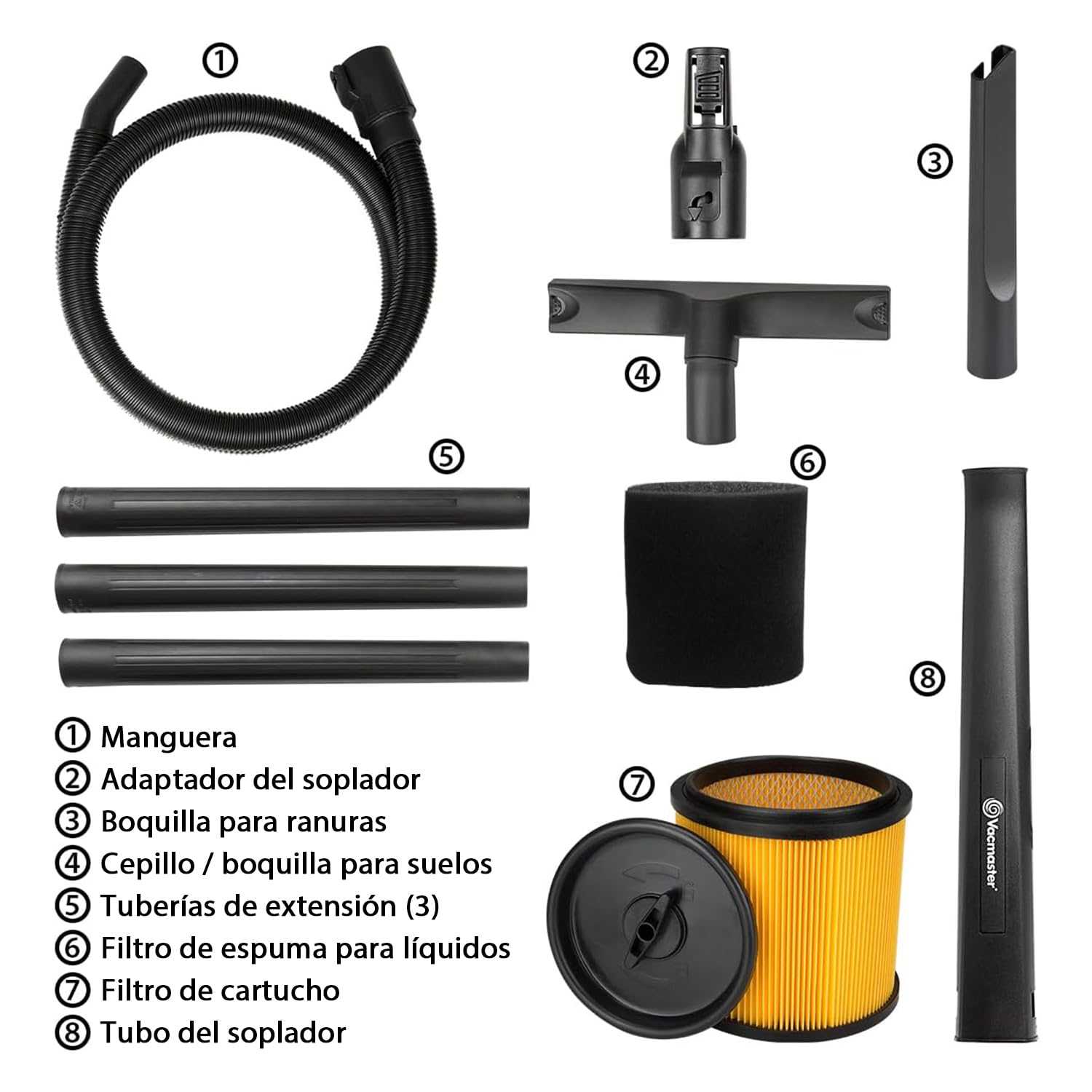 Vacmaster Aspirador Multiuso en Seco y Húmedo 1200W 23L Soplante extraíble | Soplante extraíble, multifunción, casa y coche VBVB1223PF