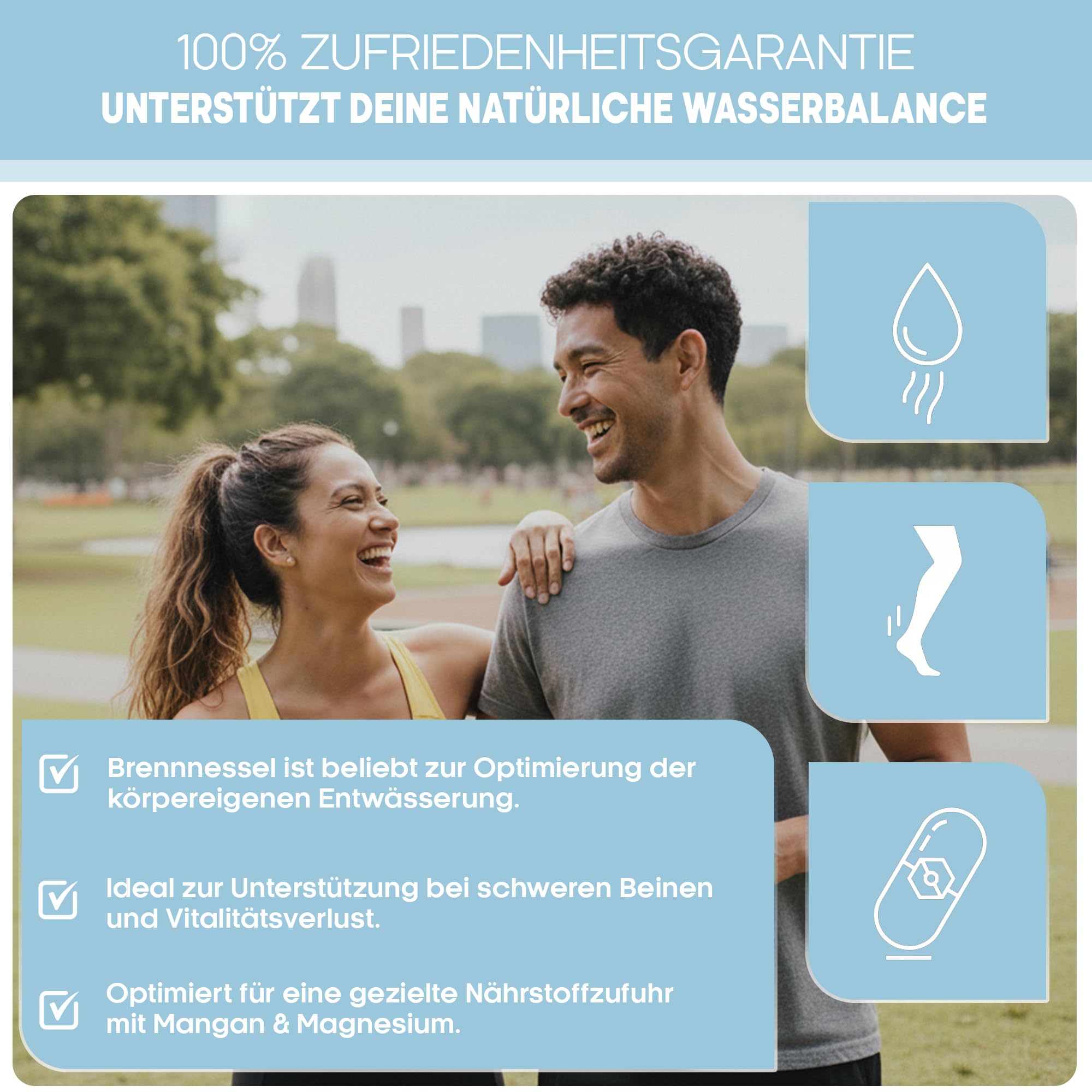 Aqua Balance Plus Kapseln – Pflanzenextrakt Komplex mit Brennnessel, Rotem Weinlaub & Rosskastanie – Magnesium & Mangan – Für Wassermanagement & Balance – 180 Kapseln – Laborgeprüft in Deutschland