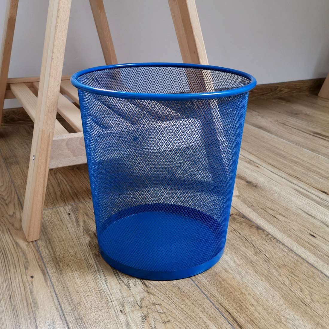 Leviatan Cestino per la Carta Straccia in Rete Metallica | Cestino per la Carta Straccia da Ufficio | Perfetto per Casa, Ufficio o Scuola | 266 x 218 x 280 mm, 12L | Blu Navy