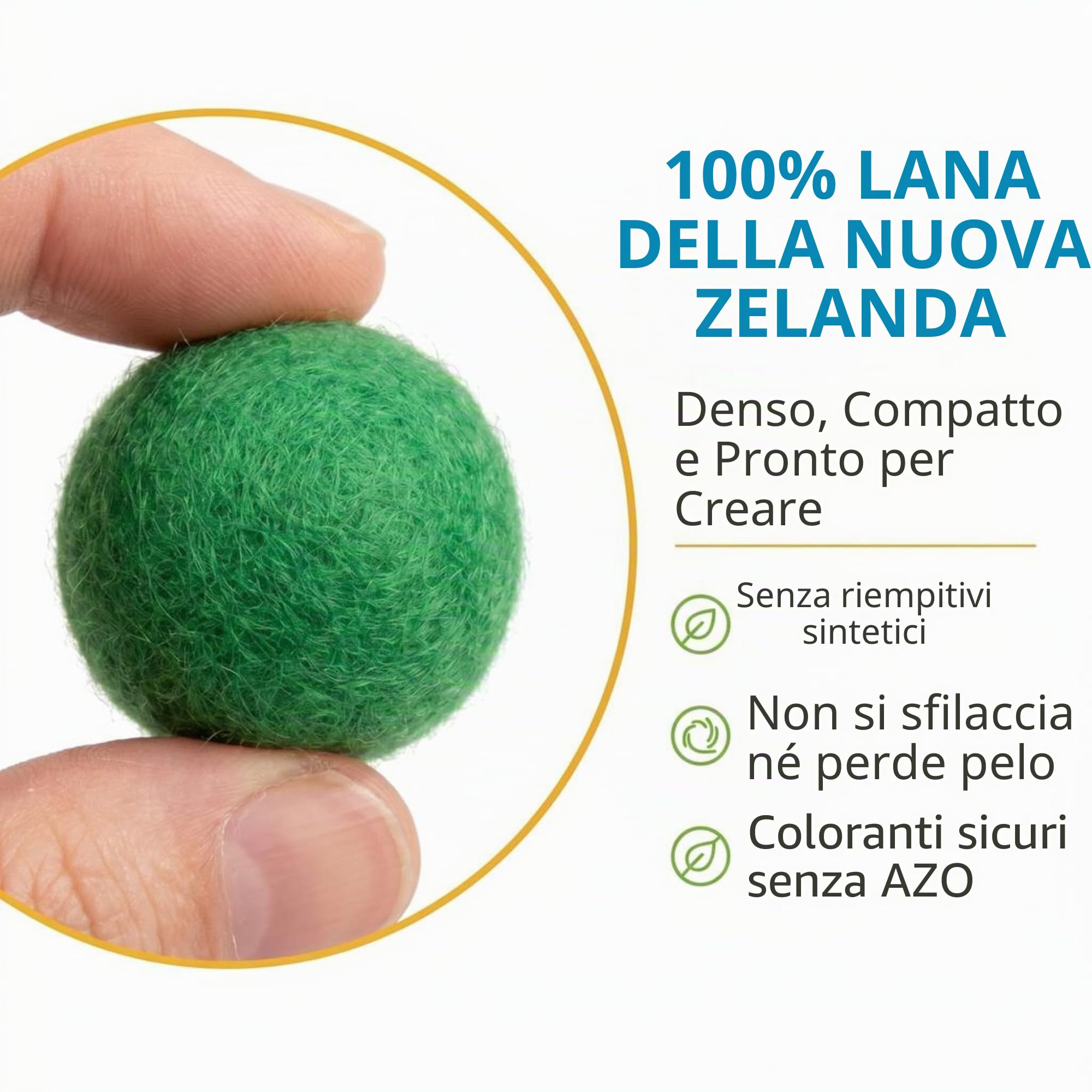 Glaciart One Felt Pom Poms, Palline di Feltro di Lana (120 Pezzi) 2 cm, Feltro Fatto a Mano 40 Colori (Rosso, Rosa, Nero, Bianco, Pastello e Altro) Sfuso Piccolo Puff per Infeltrimento e Ghirlanda