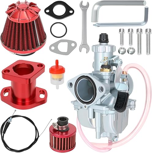 YOXUFA VM22 - Kit de tubería de entrada de carbohidratos para motor no Hemi Predator 212cc Coleman CT200U CT200U-EX GX160 GX200 196cc 6.5HP Baja