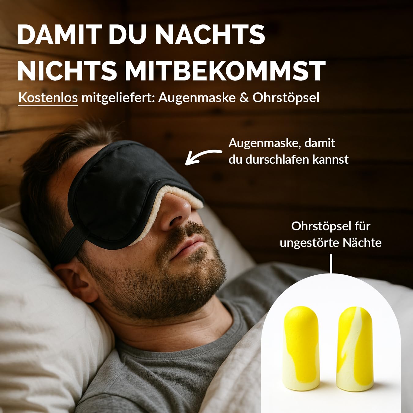 Hüttenschlafsack [Baumwolle o. Mikrofaser] Ultraleicht, Doppellagig, kleines Packmaß, Weich & Hautfreundlich mit Kissenfach, Augenmaske & Ohrstöpsel, Atmungsaktiv & Kompakt 220x90cm, Für Hütte & Reise