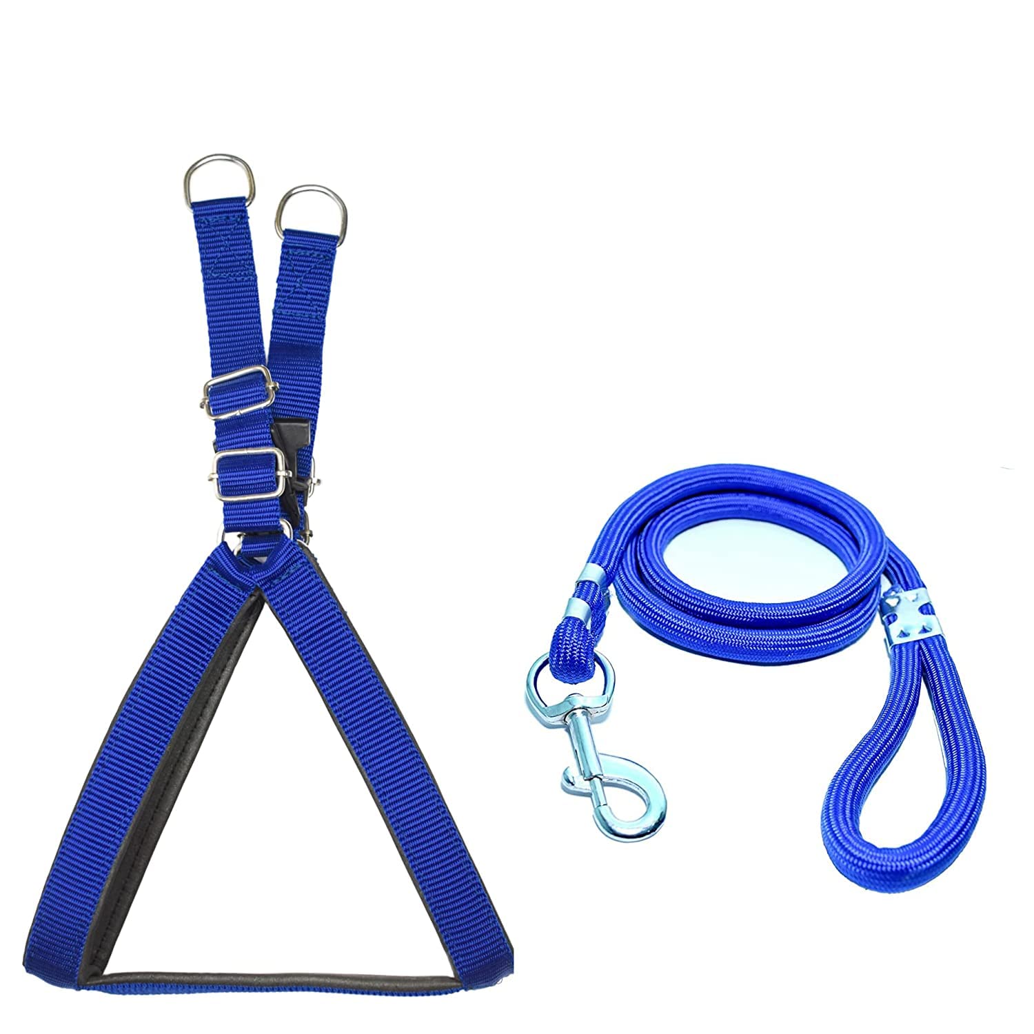 YOUNIQUE MERCHANDISE Pet Nylon Export Quality Soft Padded Body Belt- RopeLeash & Harness (Medium, Blue-Black) (B0B6PSLJ9X) Amazon Price History, Amazon Price Tracker