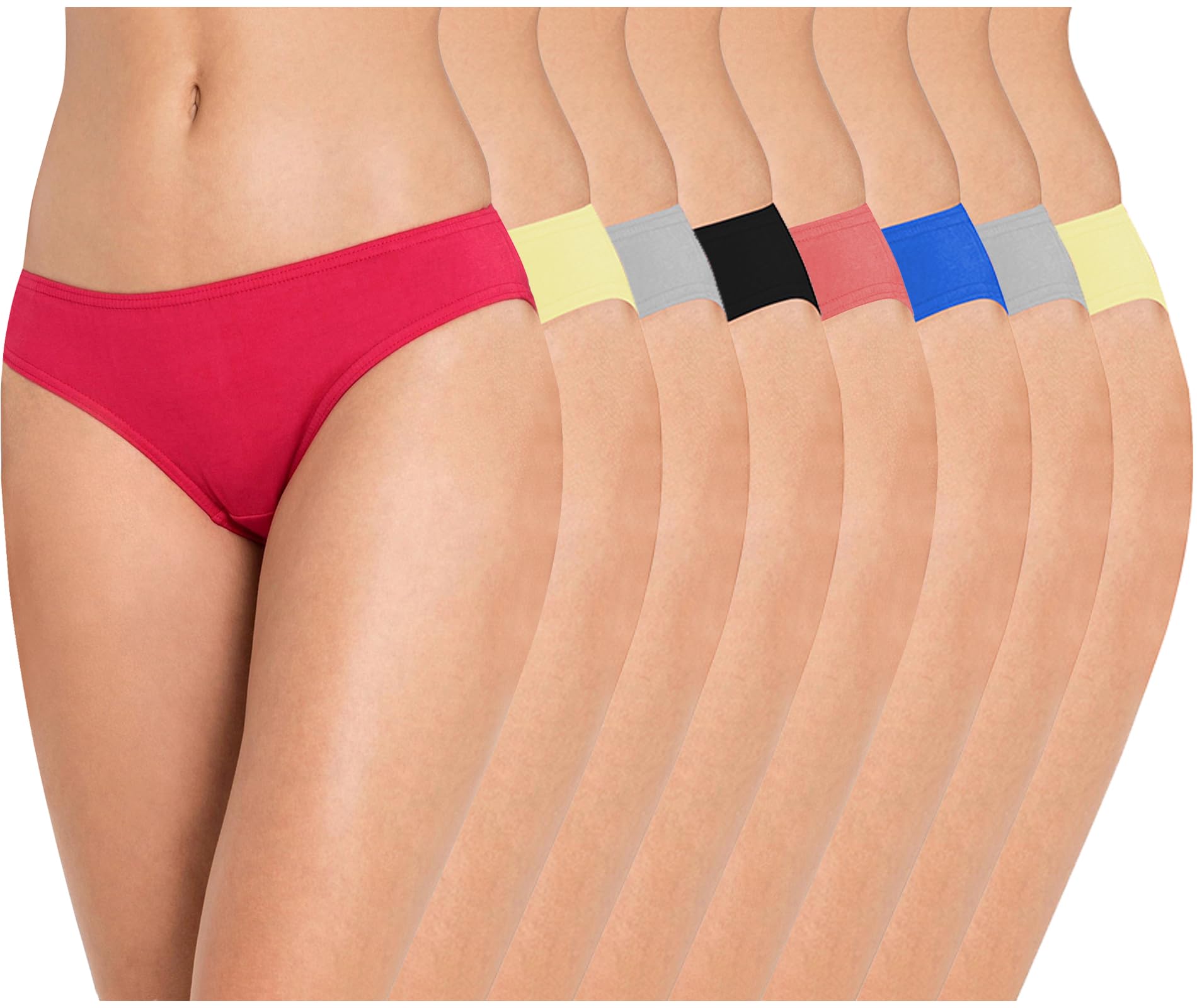 pepperika Cotton Plus Size Full Coverage Underwear Regular Innerwear Bikini Panty Set for Women and Teen Girls Hipster Brief for Daily Use Combo Pack (Assorted Prints and Colors) Multicolour-picture-10