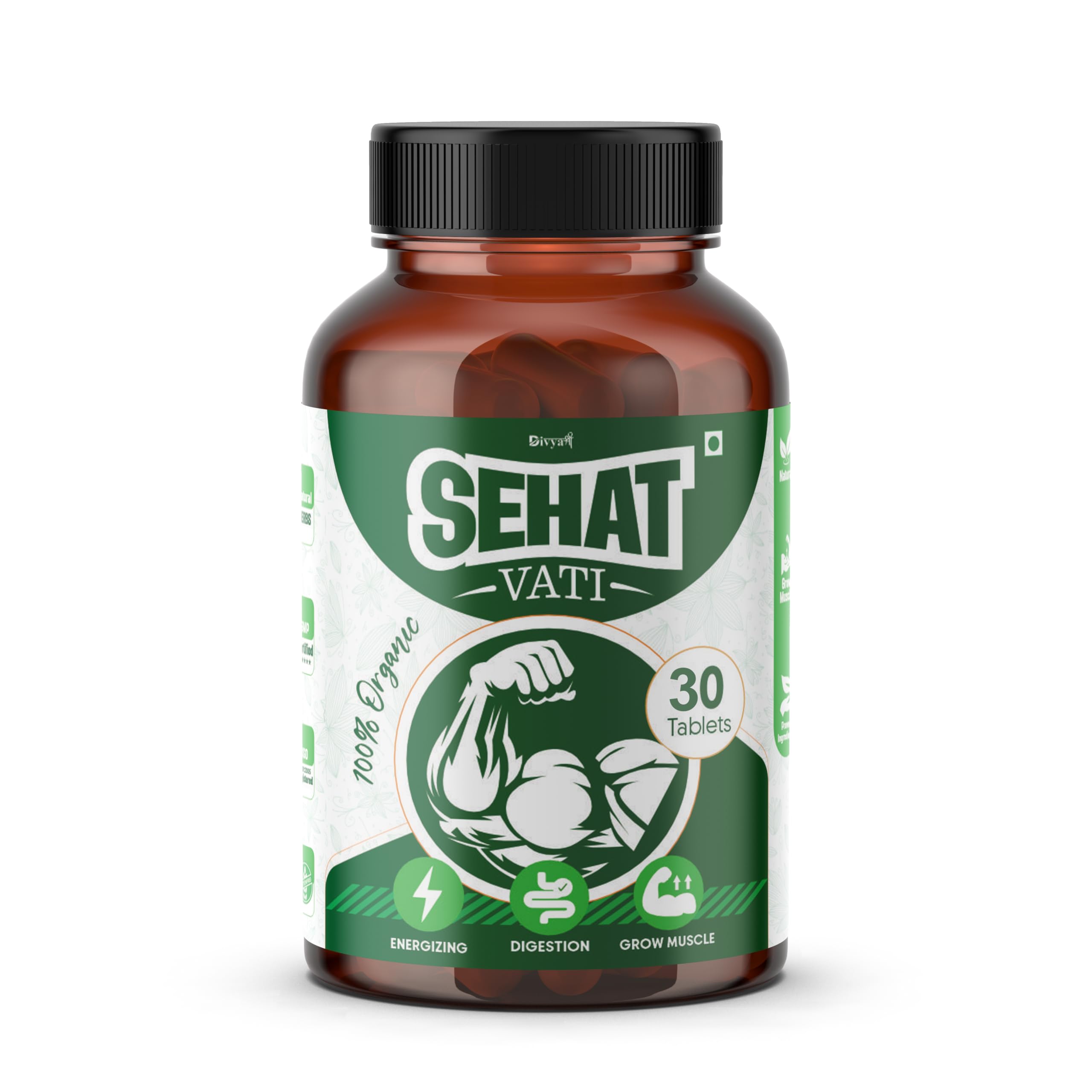 "Sehat Vati – Ayurvedic Weight Gain Tablets | Increase Metabolism & Energy Booster | 100% Ayurvedic Formula for Healthy Weight Gain | Pack of 60 Tablets" — Amazon image 6