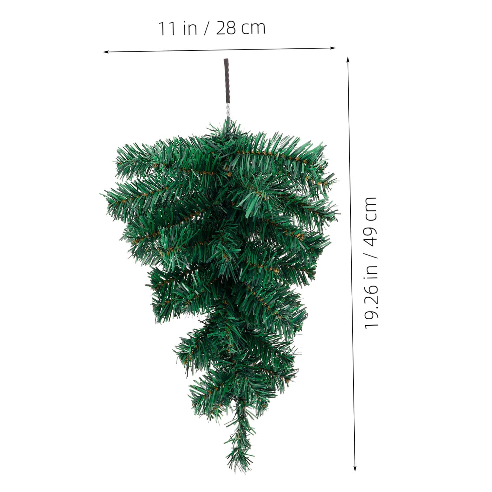 RORPOIR Christmas Wall Hanging Swag Teardrop Wreath for Decor Versatile Xmas Decoration for Front Door Stair Rail and Window for Holiday Season