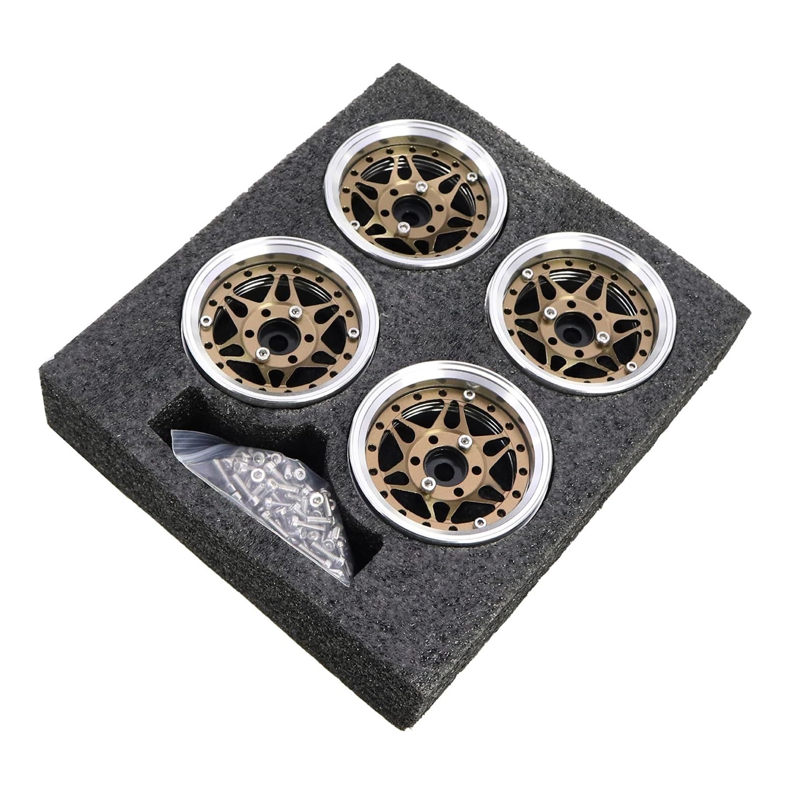 Per TRX4 Per TRX6 Per Axial SCX10 Per Redcat GEN8 D90 1/10 Parti Automobili RC 1.9 Pollici CNC Ruote Beadlock Cerchio Offset Regolabile Ricambi Modellini RC