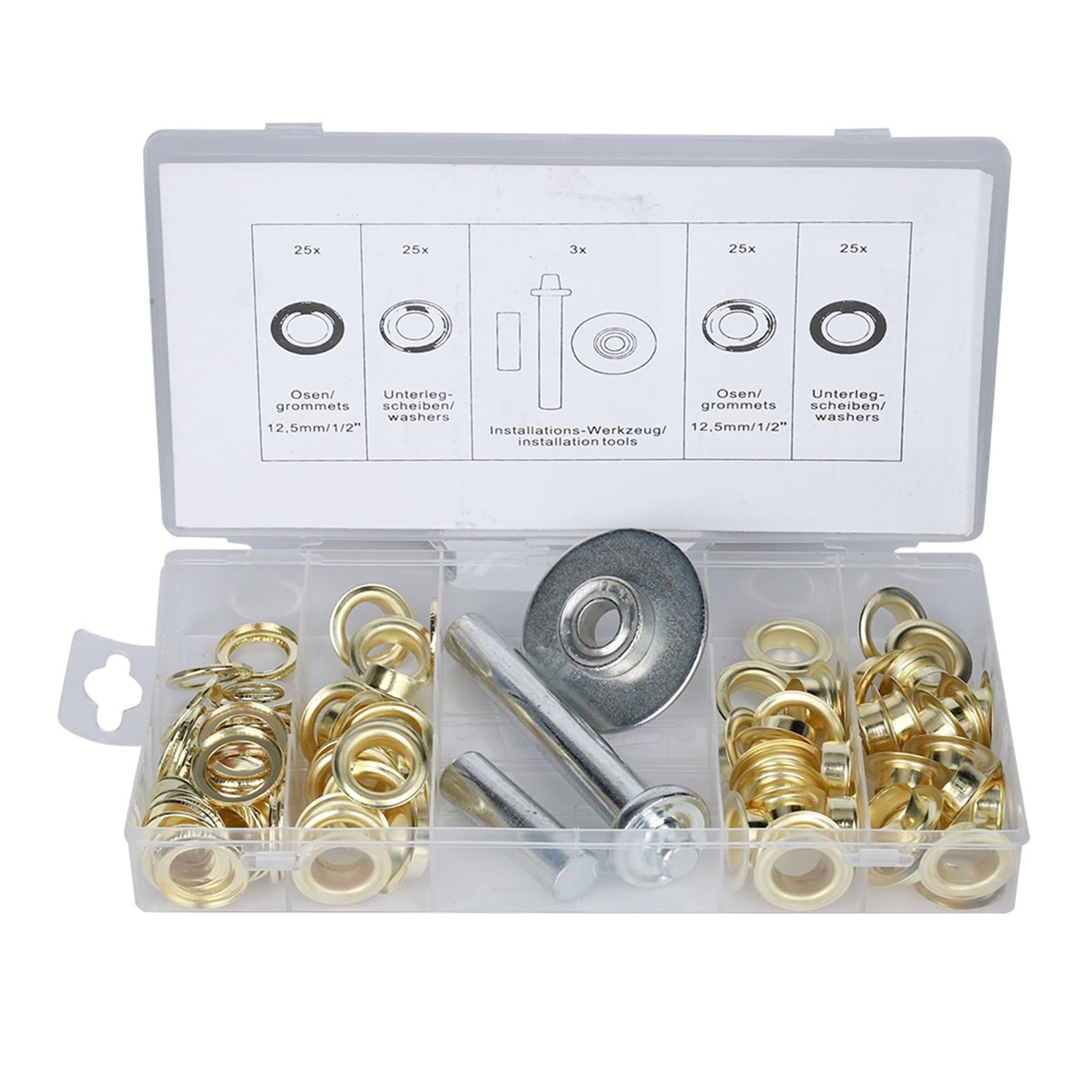 103Pcs Protable Tent Ösen Washer Outdoor Tourismus Camping Wandern Installation Tool Set Sortiment Kit kindly