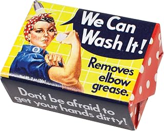 The Unemployed Philosophers Guild Rosie the Riveter We Can Wash It Soap - Made in the USA, 2oz (56g) Travel or Hotel Sized Guest Bar Soap