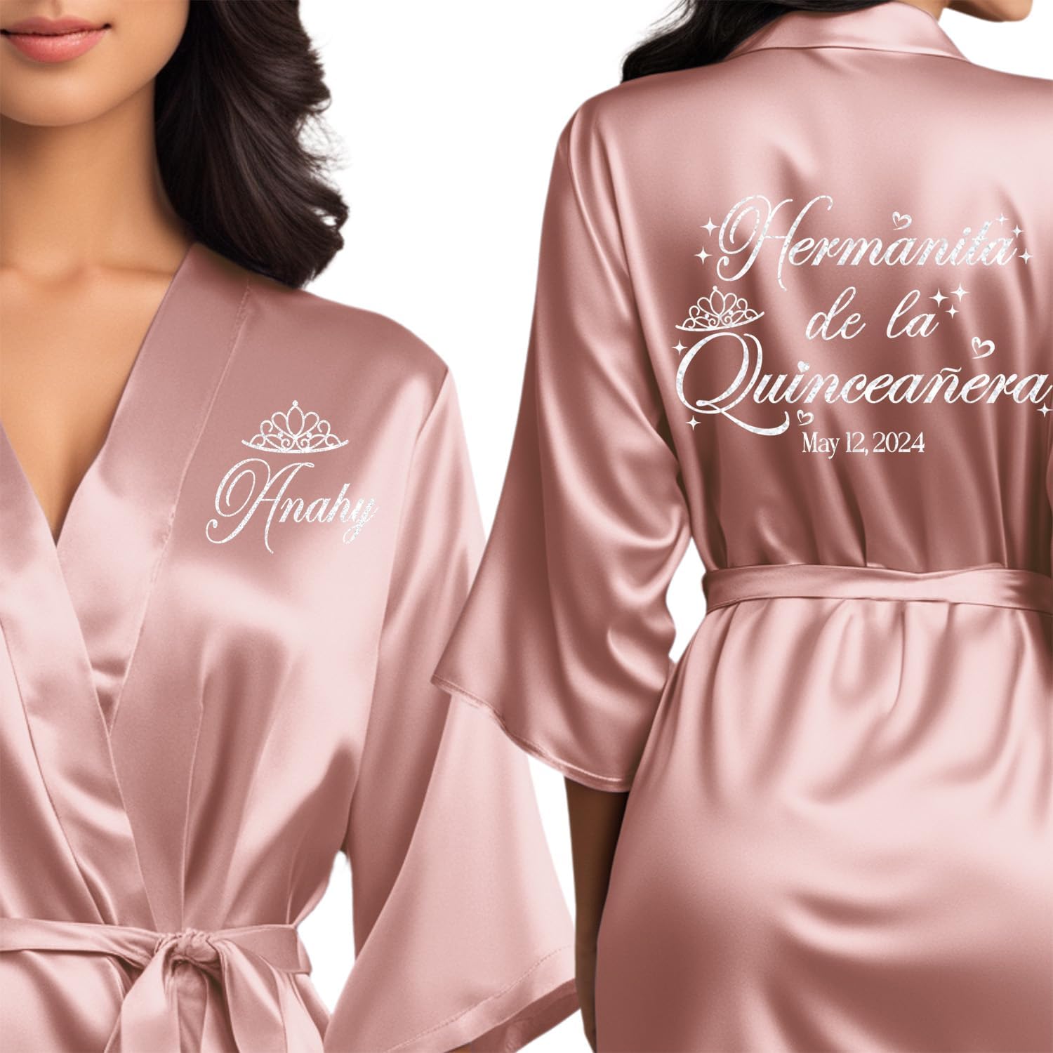 Mis Quince Anos Robes, Pretty Quinceanera Robes, Mama de la Quince, Quinceanera Gifts