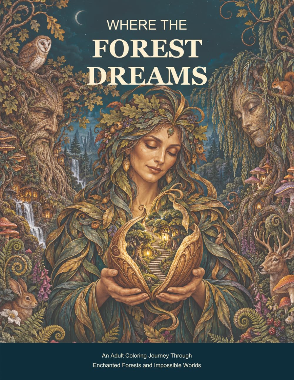 Where the Forest Dreams: An Adult Coloring Journey Through Enchanted Forests and Impossible Worlds