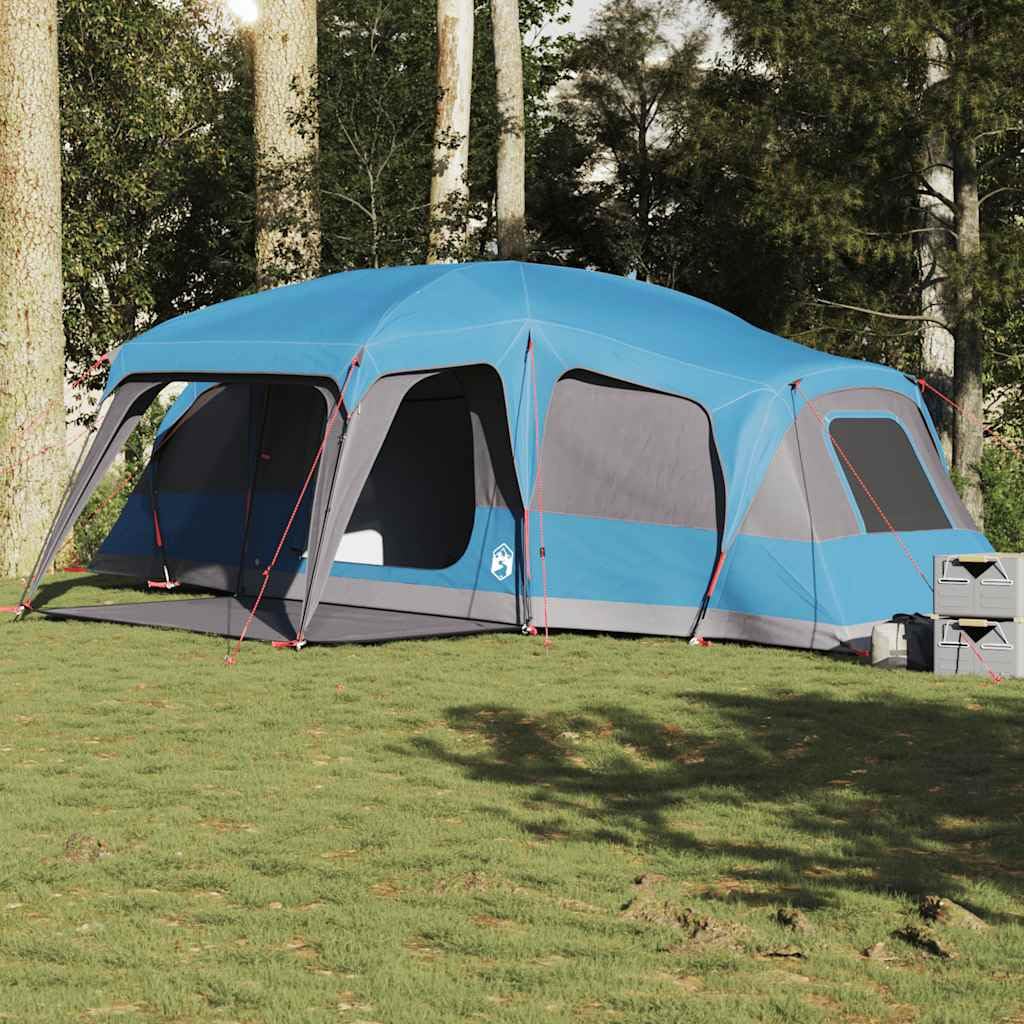 Tienda Familiar con Porche 9 Personas Azul,Deportes,Actividades al Aire Libre,Camping y Senderismo,Tiendas de campaña,18.39kg-4009585