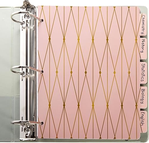 Miniatura 7 de Paper Junkie 6 juegos de 5 separadores de pestañas para carpetas de 3 anillos, 30 separadores a granel en total para oficina, suministros escolares