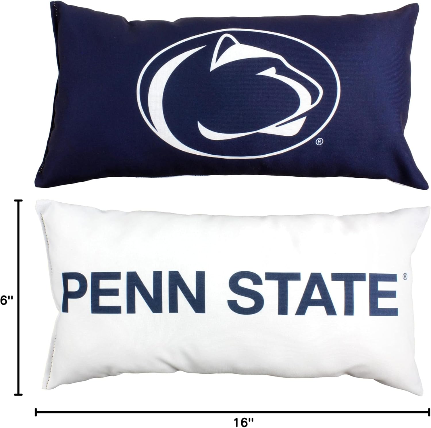 College Covers Everything Comfy Penn State Nittany Lions 2 Sided Bolster Small Travel Pillow Decorative Pillow 16 x 6