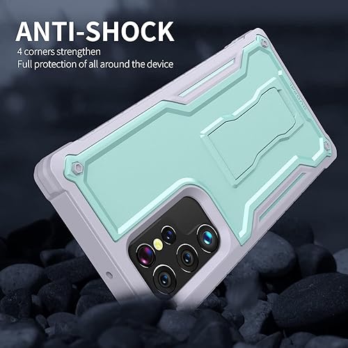 Miniatura 38 de DUOPAL Funda para Samsung Galaxy S22 Ultra 5G (no es compatible con teléfonos no Plus o Plus), protección de grado militar a prueba de golpes, Negro