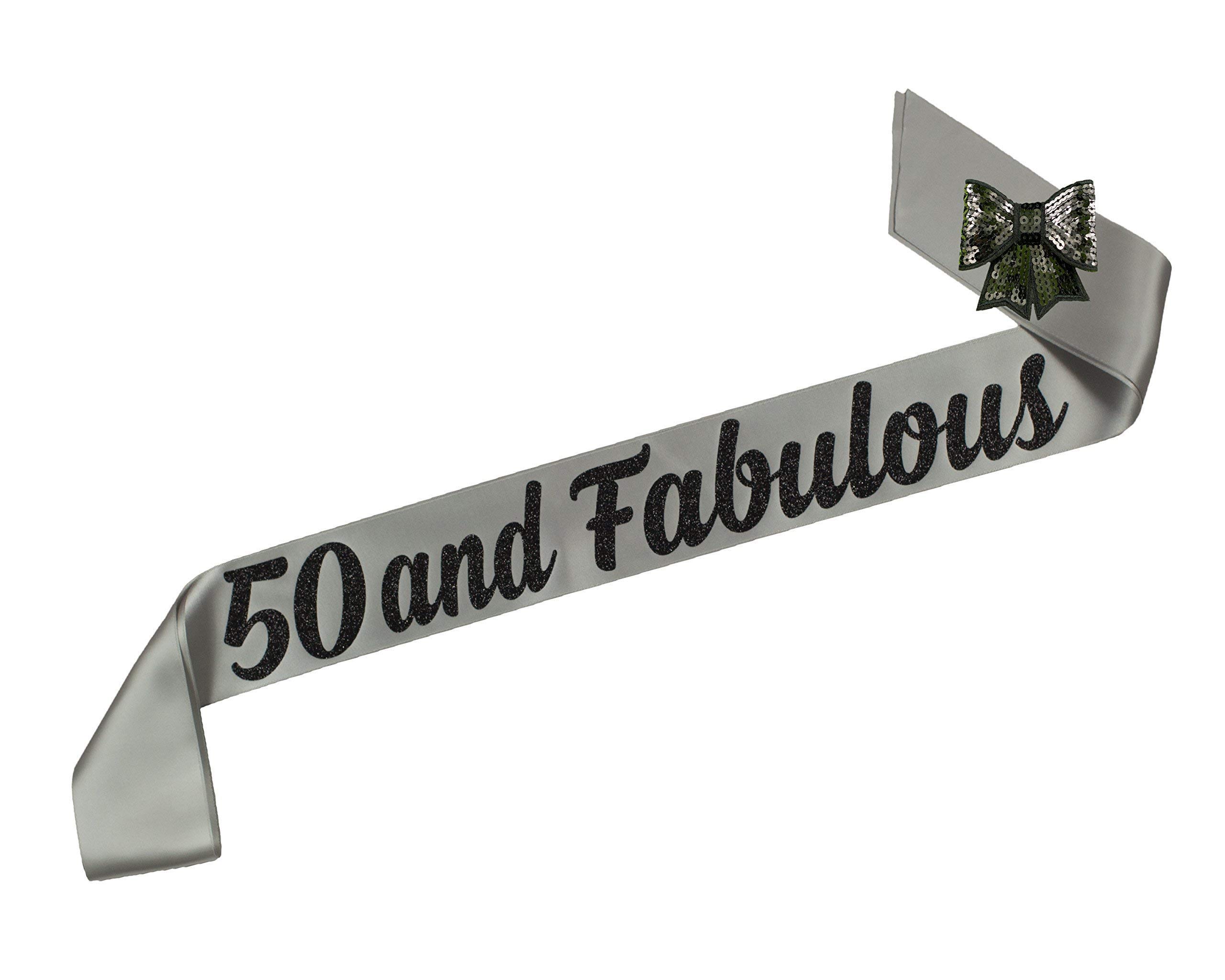50 and Fabulous Personalized 50th Birthday Sash