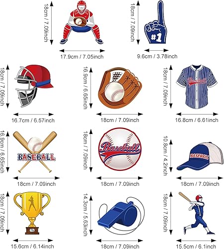 Miniatura 2 de Clabby 51 piezas de decoraciones de fiesta de béisbol, fiestas temáticas deportivas, decoración de remolinos colgantes para niños y adultos,