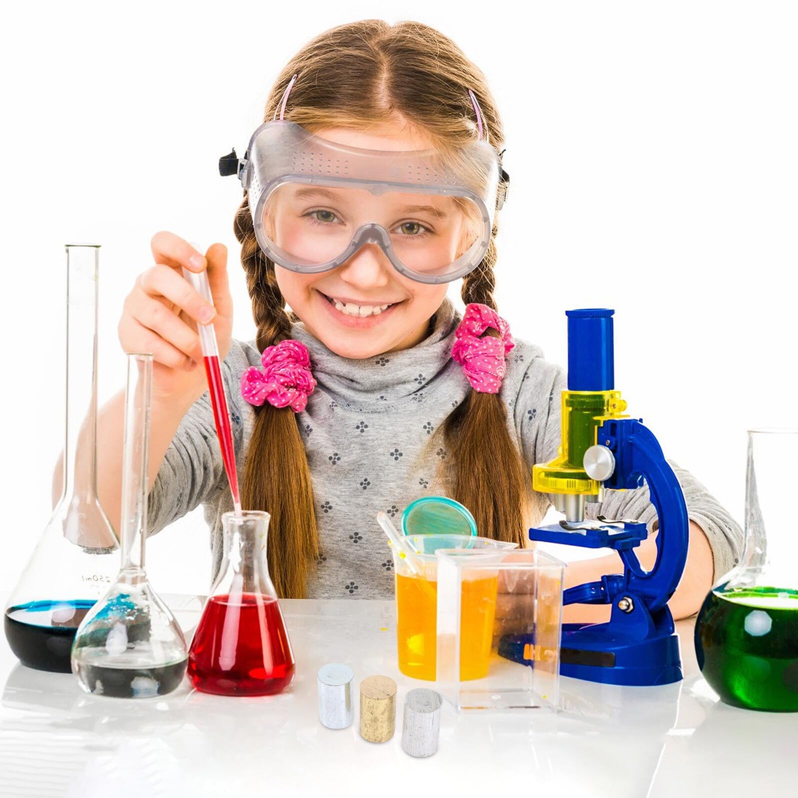Didiseaon Kit De Trois Cylindres Métalliques Pour Mesures De Densité – Cuivre, Fer, Aluminium – Dimensions 32 x 20 Mm – Pour Expériences Scientifiques Et Cours De Physique Scolaire