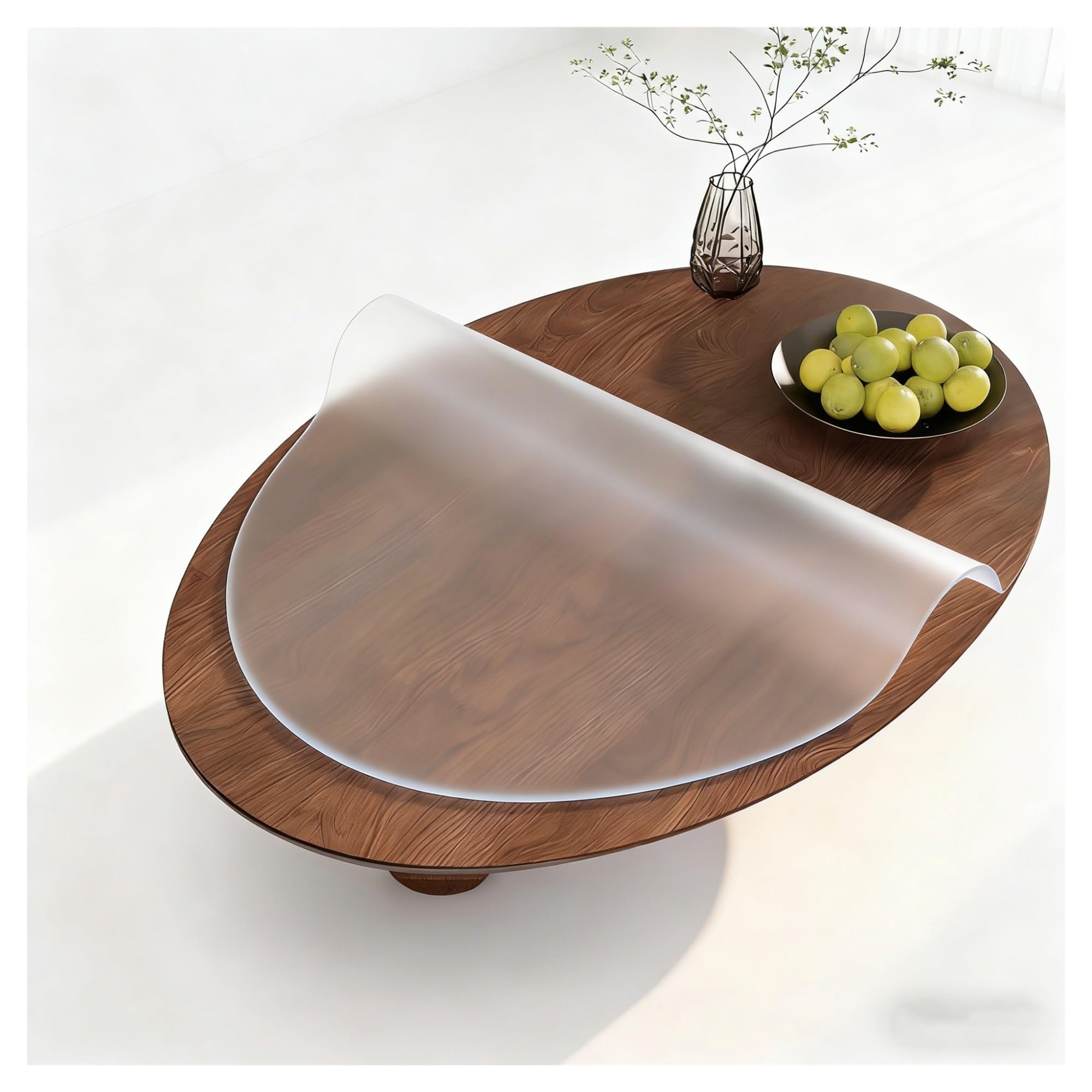 Nappe ovale givrée pour habiller et protéger la table à manger