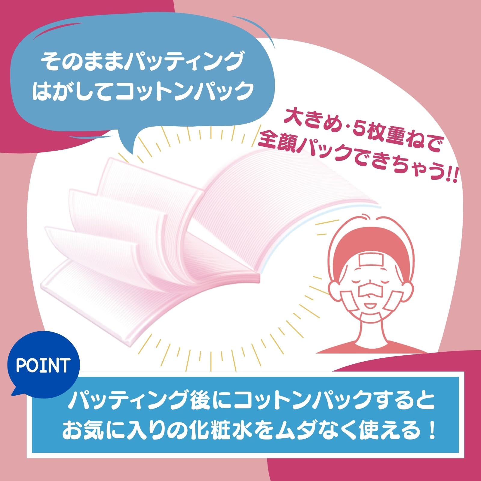 Amazon.co.jp: Cotton Lab 5-Layer Peelable Cotton, Large Size, 70
