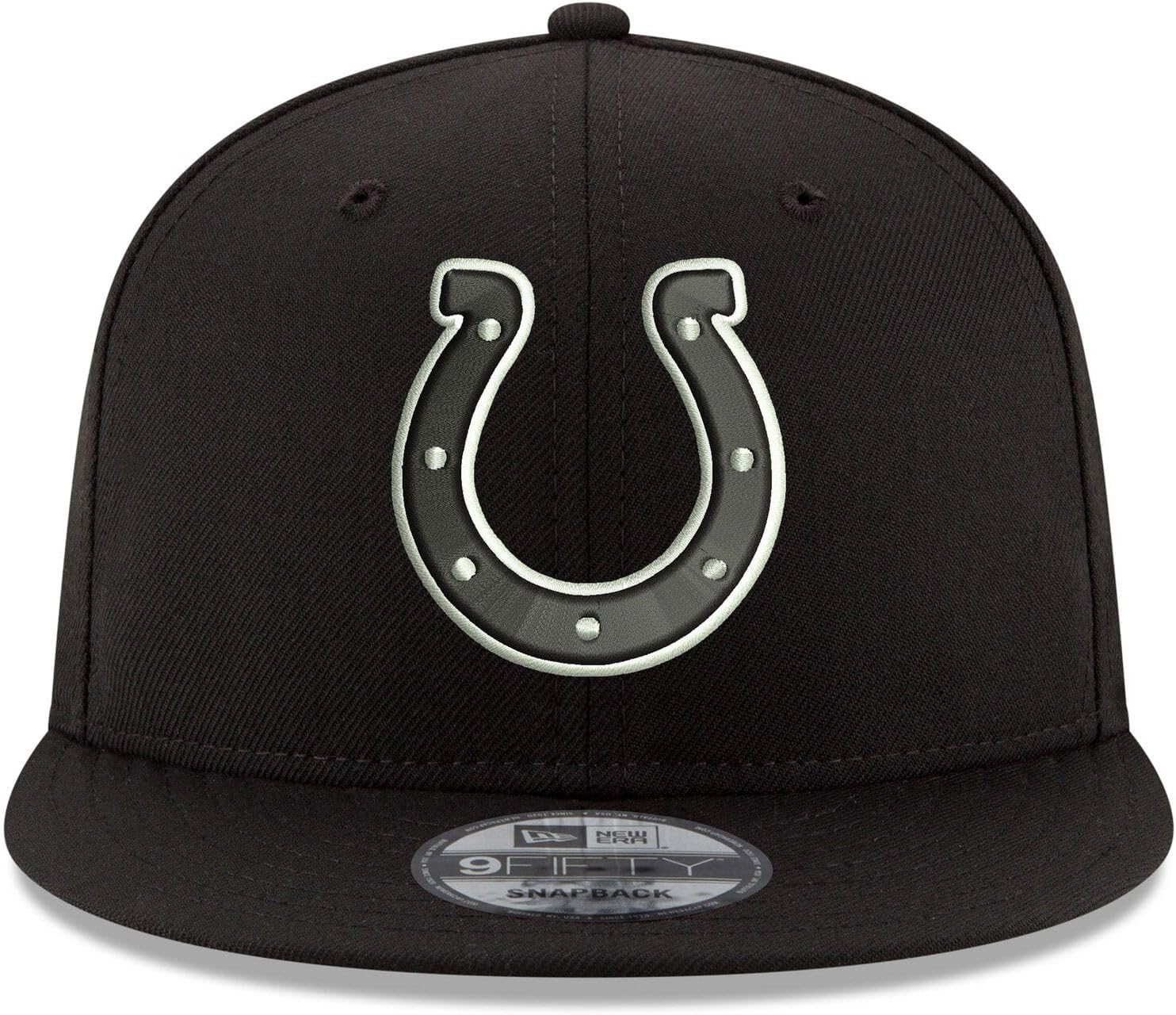 New Era NFL 9FIFTY Black White Adjustable Snapback Hat Cap One Size Fits All - Image 2