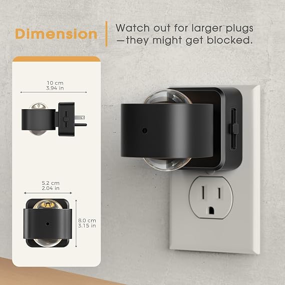 Briignite Night Light Projector, LED Night Lights Plug into Wall Rotating
