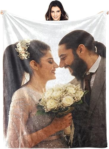 Manta personalizada con texto fotográfico manta de cama personalizada manta de franela de forro polar regalo para amigos y familiares 60 x 80