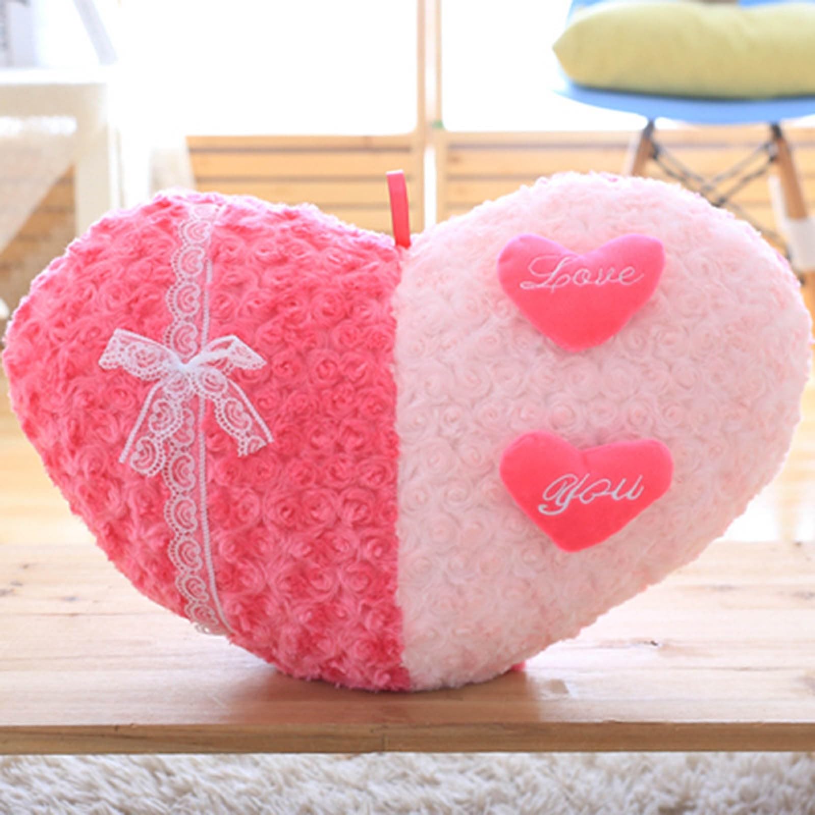 YRXRUS - Cuscino a forma di cuore, rosa polveroso, a forma di cuore, piccolo e carino per interni ed esterni, decorazione per camera da letto, cuscini da regalo, camera da letto, soggiorno
