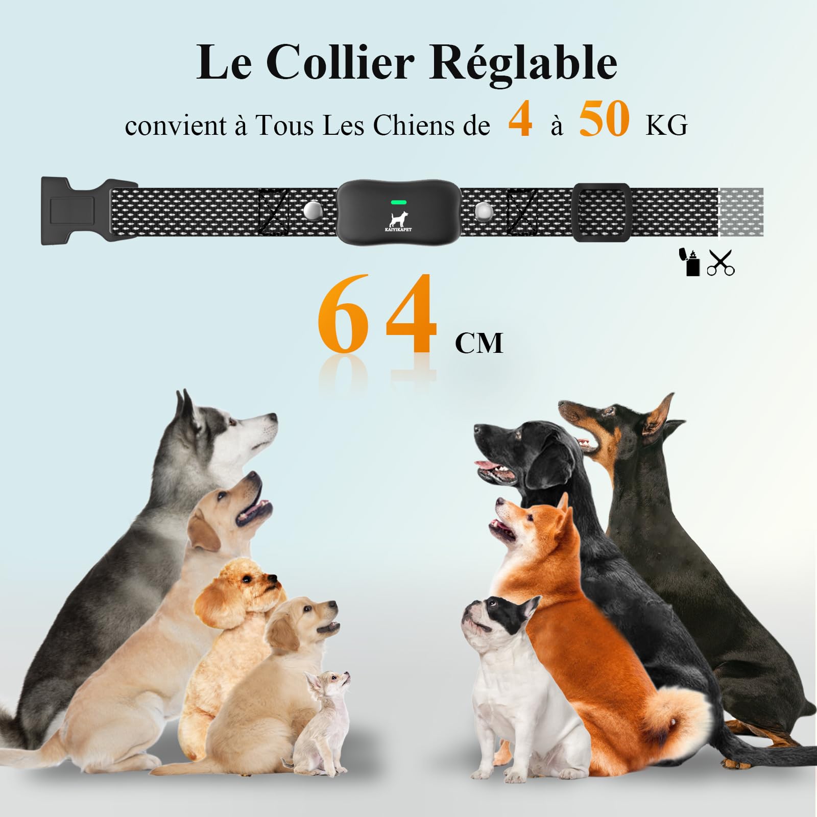Clôture Électronique et Collier pour Chien avec 14 Niveaux Distance (8-1050m), Système de Clôture, Collier de Dressage pour Chien avec Mode Vibration, Son, Choc, IPX7 Résistant à L’Eau